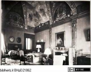 Palazzo Zuccari, Innenräume, Erstes Obergeschoss (primo piano), Salone (Raum B 2001), ehemaliger großer Vortragssaal