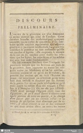 Discours Préliminaire