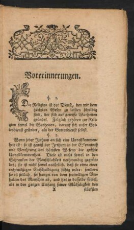 Vorerinnerungen