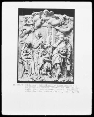Kanzelwand — Anbetung des Christusknaben durch die heiligen drei Könige