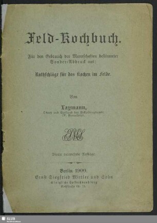 Feld-Kochbuch
