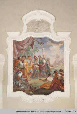 Szenen zur Familiengeschichte der Della Gherardesca : Gaddo Della Gherardesca wird 1316 Gouverneur von Pisa