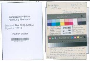 Entnazifizierung Walter Pfeiffer , geb. 00.00.0000 (Lademeister)