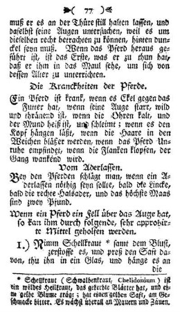 Wenn ein Pferd ein Fell über das Auge hat.