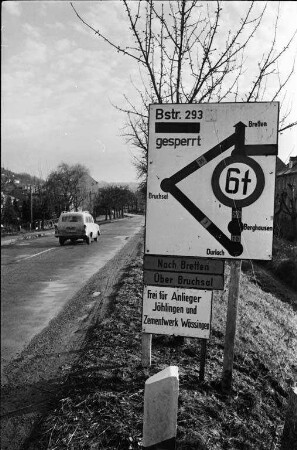 Verkehrsbeschränkungen auf den Bundes- und Landesstraßen wegen Frostschäden infolge der lang anhaltenden Kältewelle.