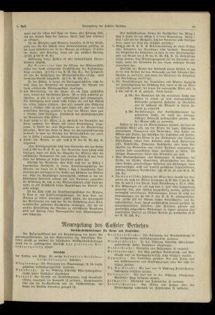 Neuregelung des Casseler Verkehrs