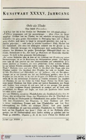 Geld als Macht
