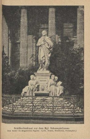 Schillerdenkmal vor dem Kgl. Schauspielhause