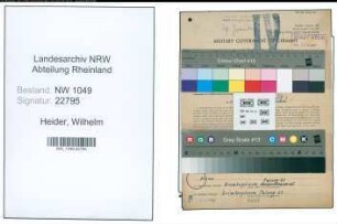 Entnazifizierung Wilhelm Heider , geb. 17.02.1892 (Weichenwaerter)