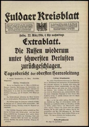 Ausgabe vom Mittwoch, den 22. März 1916.