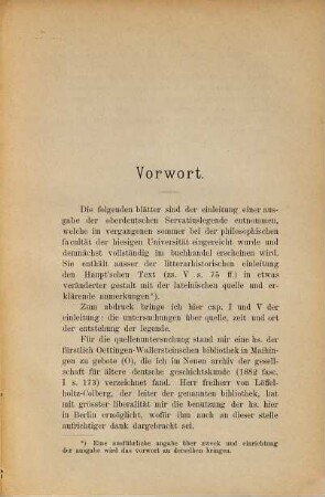 Servatius : eine oberdeutsche Legende des 12. Jahrhunderts