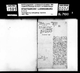 Stiftungssachen: Grundbücher, Stadtdirektion Stuttgart