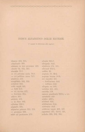 Indice alfabetico delle materie