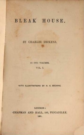 Works of Charles Dickens. 18, Bleak House ; 1