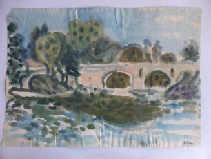 Gelbe Kanalbrücke in Nedlitz