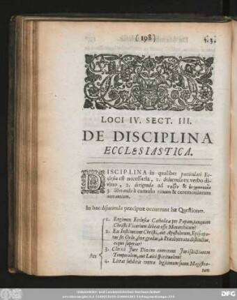 Sect. III. De Disciplina Ecclesiastica.