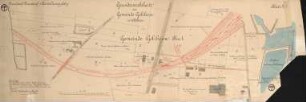 Grunderwerbskarte der Gemeinde Golzheim in 4 Blättern.