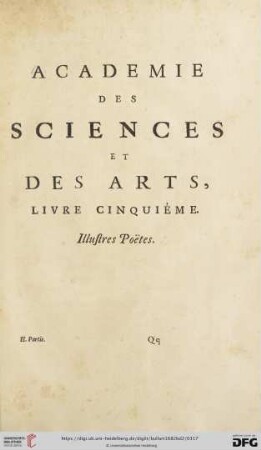 Livre Cinquième: Illustres Poëtes