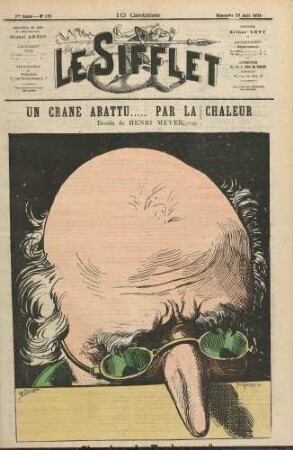 Un crane abattu..... par la chaleur / Dessin de Henri Meyer