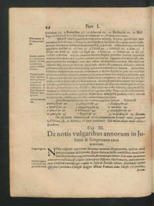 Cap. III. De notis vulgaribus annorum in Juliana & Gregoriana anni quantitate.