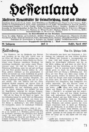 Heft 4, April 1927