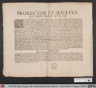 Prorector Et Senatus Academiae Iuliae
