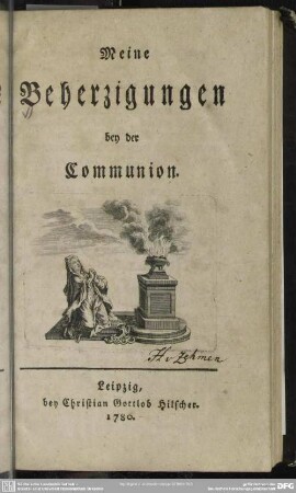 Meine Beherzigungen bey der Communion