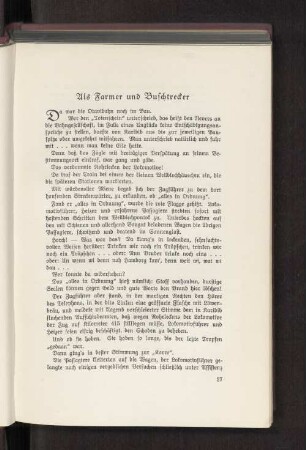 Als Farmer und Buschtreker