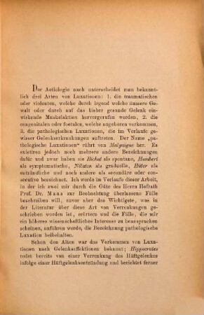 Ueber pathologische Luxationen