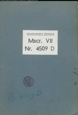 Urkundenabschriften aus dem Archiv des Klosters Hardehausen