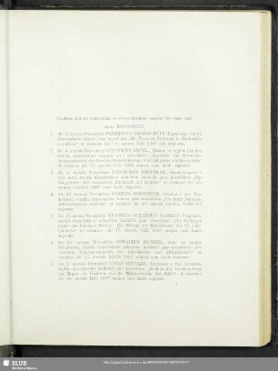 Praeterea doctores philosophiae et artium liberalium magistri rite creati sunt: Anno MDCCCXCVII