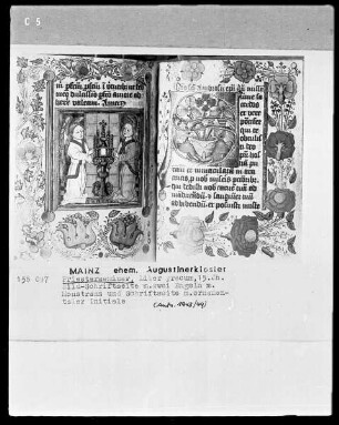 Liber precum: folio ?, zwei Engel mit Monstranz