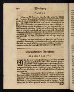 160-169, Die fünffzehendte Betrachtung