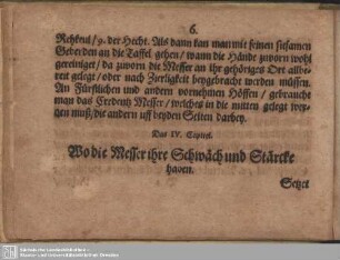 Das IV. Capitel. Wo die Messer ihre Schwäch und Stärcke haven