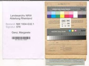 Entnazifizierung Margarete Genz , geb. 28.04.1906 (Angestellte)