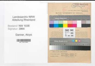 Entnazifizierung Aloys Danner , geb. 01.09.1891 (Beamter)
