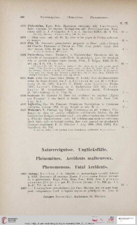 Naturereignisse. Unglücksfälle (Nr. 4808 - 5054)