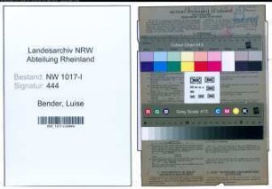 Entnazifizierung Luise Bender , geb. 05.05.1900 (Verwaltungsgehilfin)