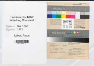 Entnazifizierung Anton Leber, geb. 07.01.1921 ()