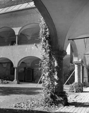 Klagenfurt-Hallegg. Schloss (1546/1576). Hofarkaden