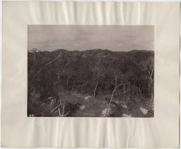 "Landschaft. Blick vom Tempel aus nach Nordwesten."