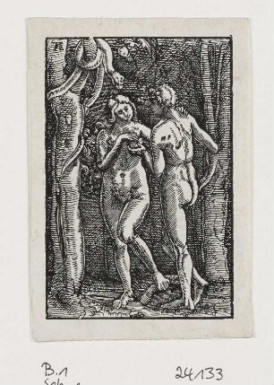 Sündenfall, Blatt 1 der Folge "Sündenfall und Erlösung des Menschengeschlechts"
