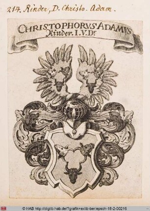 Wappen des Christoph Adam Rinder