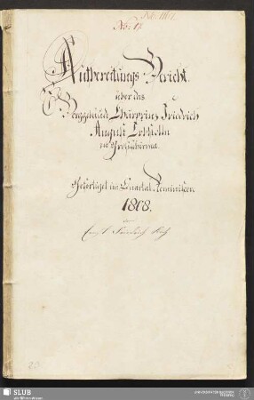Aufbereitungs Bericht über das Berggebäude Churprinz Friedrich August Erbstolln zu Großschirma - 17.7070 4.