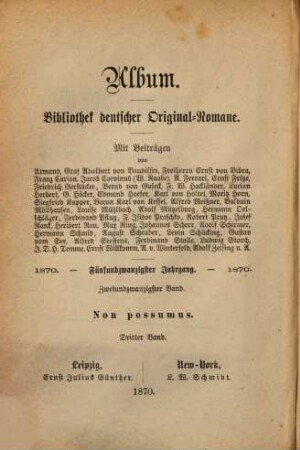 Non possumus : Roman, 3
