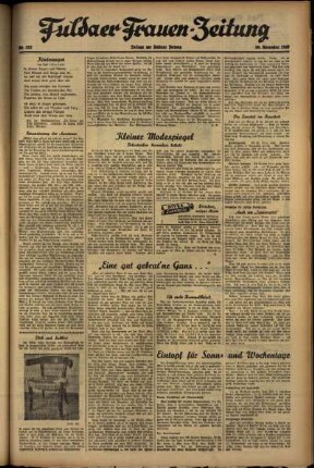 Zweite Ausgabe vom Dienstag, den 30. November 1937.