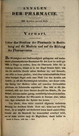 Annalen der Pharmacie. 13. 1835