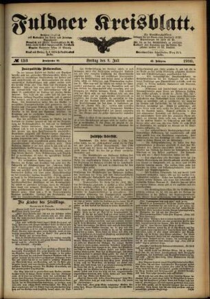 Ausgabe vom Freitag, den 08. Juli 1910.