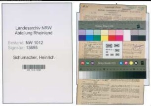 Entnazifizierung Heinrich Schumacher , geb. 22.01.1899 (Beamter)