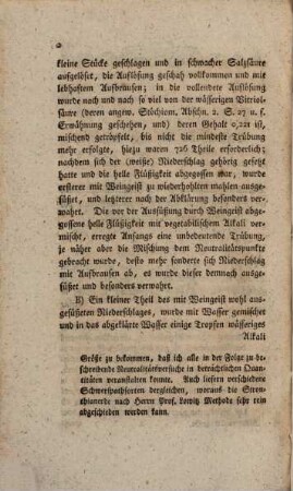 Ueber die neuern Gegenstände der Chymie, 8. Vorzüglich über die Verhältnisse der Stronthian-Erde und quantitative Ordnung der Metalle